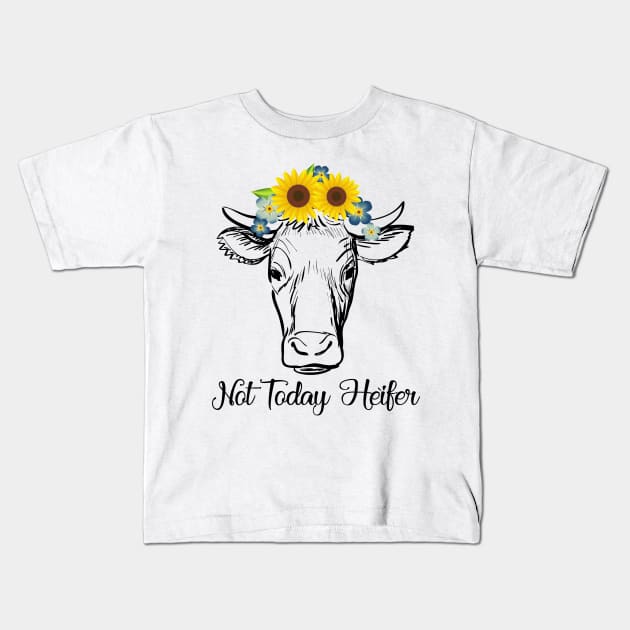 Not Today Heifer Kids T-Shirt by animericans